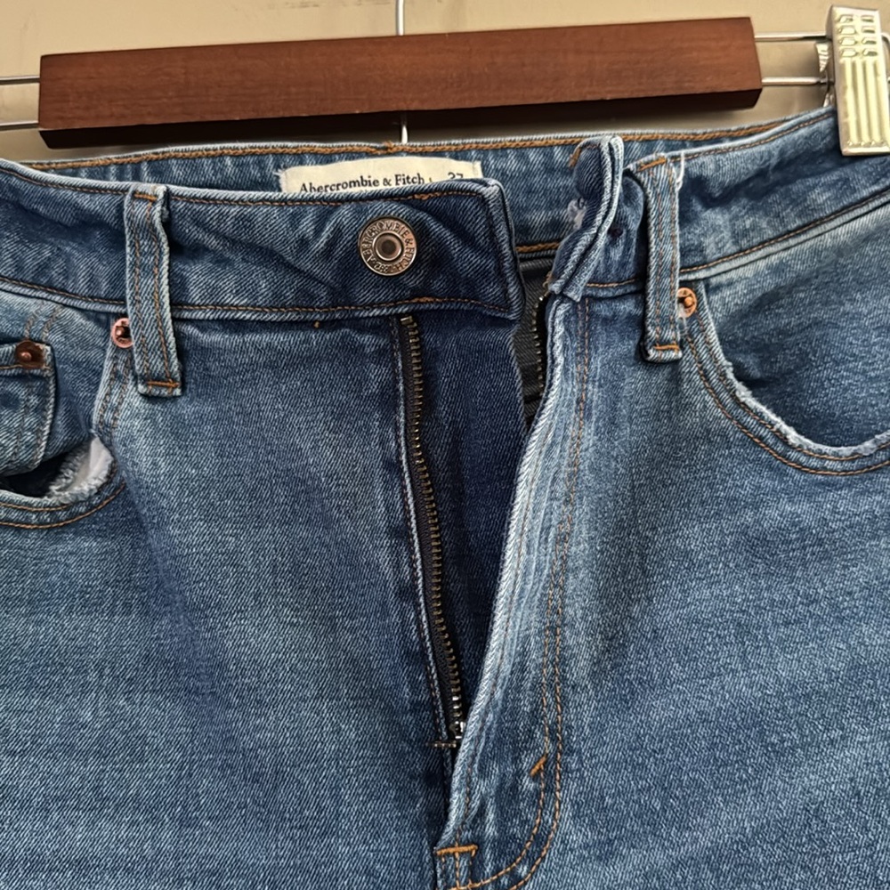Abercrombie&Fitch The skinny High Rise Curve Love Blue Women's Jeans Sz 27 - Picture 6 of 9